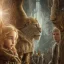 Placeholder: Chronicles of Narnia, Aslan and Lucy, movie poster, C.S. Lewis, 8k resolution, high-quality, fine-detail, iridescent, intricate, digital art, detailed matte, volumetric lighting, beautiful, illustration, 3D octane render, brian froud, howard lyon, selina french, anna dittmann, annie stokes, lisa parker, greg rutowski,