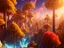 Placeholder: gold and red crystal cosmic and galactic ambiance hill sky rocks sunny trees pools mountain surreal, full of details, smooth, bright sunshine，soft light atmosphere, light effect，vaporwave colorful, concept art, smooth, extremely sharp detail, finely tuned detail, ultra high definition, 8 k, unreal engine 5, ultra sharp focus