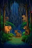 Placeholder: In night the jungle got flooded, and all animal were scared