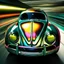 Placeholder: a high definition screen shot of a jet-fighter vw-beetle, retrofuturistic, phototrealism, in flight, one subject,