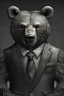 Placeholder: suit, bear,grey, mature