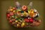 Placeholder: Cat head made of fruits fish mouses. Giuseppe Arcimboldo