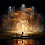 Placeholder: create a wonderful quality painting of an elegant woman walking with a dog and a child at sunset, digital painting in harsh light, atmospheric. Digital Painting, Atmospheric Artwork, Dramatic Artwork, Background Artwork, , Dreamy Digital Painting, Digital Art Image, , Stunning Digital Color, 24K