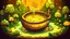 Placeholder: fantasy cartoon illustration: pot of gold