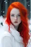 Placeholder: A girl as white as snow with hair as red as flame