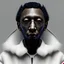 Placeholder: Mos Def, rapper, Medium Close Up Portrait, Front image. feather jacket, photo studio. 80´s aesthetic, realistic photography, Avatar image, highly detailed, smooth, unreal engine 5, ray tracing, RTX, lumen lighting, ultra detail, volumetric lighting, 3d, high definition, high resolution.