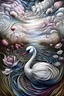 Placeholder: multi-layered and multidimensional structure, grasses, strange sky,amorphous swan, water lilies, unusual flowers,intricate, beautiful landscape,eggplant color,fractally, surrealism,careful drawing of details,clear contour,photorealism, botanical style,pink, white,pale blue, biryusa,mother-of-pearl luster,curls, curls, a lot smoke, beautiful,realistic, bright lighting, high resolution, high detail,bright colors, high quality, aesthetically pleasing, professional photo, 64k - - w 518