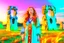 Placeholder: Full body shot of a tall slim red-headed young woman, dressed like a gipsy, standing in front of Stonehenge in a flaming circle