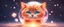 Placeholder: A cute adorable baby ginger cat made of crystal ball with low poly eye's surrounded by glowing aura, flamming sparkles highly detailed intricated concept art trending artstation 8k