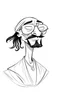 Placeholder: sketch of caricature Snoop Dog in the style of Magnus