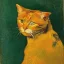 Placeholder: Portrait of a cat by Van Gogh