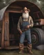 Placeholder: full body picture of a old long haired and long bearded, insane kentucky hill billy trailer trash farmer , with gigantic ears, award winning hyperrealistic, !!, award winning 3d render, digital artist, award winning digital art, profile picture 2048px, hyperrealistic picture