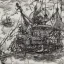 Placeholder: Skeleton pirates on a big, scary ship, artistically