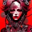 Placeholder: beautiful punk girl, hyper detailed, intricately detailed, illustration by <kilian eng> <Yoji Shinkawa>, darkred tones,