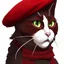 Placeholder: Cat wearing a red beret