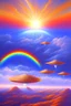 Placeholder: intergalactic very beautiful ufos rainbow futurist paysage