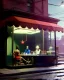 Placeholder: Scene, realistic photo, Edward Hopper style, retro futuristic, concept art, smooth, unreal engine 5, god lights, ray tracing, RTX, lumen lighting, ultra detail, volumetric lighting, 3d.