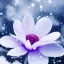 Placeholder: smooth hyper realistic, beautiful Japanese snow flower in crown, pale colors, dark cosmos background, cat еye, extremely sharp detail, finely tuned detail, ultra high definition, 8 k, unreal engine 5, ultra sharp focus, accurate sword wings, positive smile, lot of details, fit within portrait, Ambiance winter, perfect composition, perfect hair, perfect hands, finger up gestures