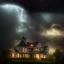 Placeholder: suburban homes, rooftop view, heavy dark storm encroaches, magic dome covering entire home, 8k resolution, high-quality, fine-detail, iridescent, intricate, detailed matte, volumetric lighting, illustration, brian froud, howard lyon, selina french, anna dittmann, annie stokes, lisa parker, greg rutowski