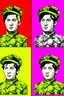 Placeholder: cultural revolution in the England with the king in the style of andy warhol