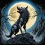 Placeholder: howling Werewolf under a full moon, horror art, by Ian Miller, by Jean Baptiste Monge, by Michael Whelan, expansive, uber detailed, rich deep colors, volumetric lighting, HD, surreal horror, concept art, Whelan's bold visceral style and detailed line work, dramatic, scary, emotionally distressing, uv reactive blacklight effects.