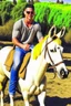 Placeholder: Cristiano Ronaldo is riding a donkey .