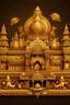 Placeholder: Make a motif inspired from ram mandir inauguration and make it in gold realistic and unique