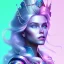 Placeholder: A portrait of a full body crystalised blue pink queen,smiling face, blue eyes, long blond hair, atmospheric, realistic, unreal engine, lighting