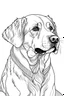 Placeholder: Labrador Retriever COLORING KIDS FOR KIDS line art Labrador and Friends