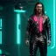 Placeholder: Actor, jason momoa, blade runner style, rain, fog, neon ambient, gradient color, clean skin, circuits, latex coat, cyber punk, neon, tubes, portrait, photo studio, unreal engine 5, smooth color, 16 bit, god lights, ray tracing, RTX, lumen lighting, ultra deatail, volumetric lighting, 3d, finely drawn, hd.