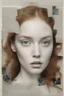 Placeholder: Model lily cole face, , collage on a book page
