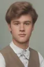 Placeholder: 1980's yearbook photo, teenager, Theodore Roosevelt, 14 years old, brown hair, 1980's hairstyle and clothes, photorealistic, --ar 9:16 --style raw