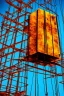 Placeholder: futuristic pinhole camera in Kente, rusted clocks lens, cinematic, scaffolding, cyberpunk, 8k quality