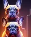 Placeholder: ! dream symmetry!! portrait of a french bulldog, sci - fi, tech wear, glowing lights!! intricate, elegant, highly detailed, digital painting, artstation, concept art, smooth, sharp focus, illustration, art by artgerm and greg rutkowski and alphonse mucha