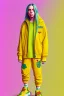 Placeholder: Billie Eilish, legs, photorealistic illustration, 4k