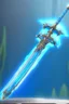 Placeholder: A one handed sword with blu magical energy