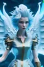 Placeholder: otherworldly women with short icey blue hair and dragon wings wearing only dragon scales,mythical,fantasy , magnificent, majestic, highly intricate, Realistic photography, incredibly detailed, ultra high resolution, 8k, complex 3d render, cinema 4d.