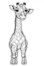 Placeholder: outline art for cute giraffe coloring pages, white background, sketch style, full body, only use outline, clean line art, white background, no shadows and clear and well