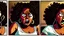 Placeholder: 2 panels: one with an angry black lady screams on phone