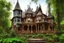 Placeholder: fantasy victorian house surrounded by forest