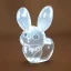 Placeholder: transparent ice crystal rabbit