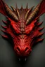 Placeholder: Ultra realistic photograph of red dragon's head