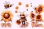 Placeholder: Bee, sunflowers, hot summer day, style inspired by Jean-Baptiste Monge, Peter Gray Modifiers: beautiful very cute