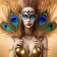 Placeholder: Mystery peacock feather face mask creature , dramatique, art background, dramatic lighting, volumetric lighting, hyperrealisme, 8k, high quality, lot of details, fit within portrait