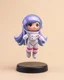Placeholder: popmart's spacemolly figurine, floating on solid background color
