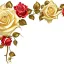 Placeholder: Yellow roses as gold metallic glossy shiny roses