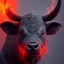 Placeholder: Bull, angry, red, black, fire, lava, masterpiece, expert, 8K, hyperrealism, sharp focus, cinematic lighting