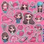 Placeholder: girly stickers template