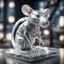 Placeholder: giger escher rat sculpture in transparent white murano glass,bokeh like f/0.8, tilt-shift lens 8k, high detail, smooth render, down-light, unreal engine,bokeh like f/0.8, tilt-shift lens 8k, high detail, smooth render, down-light, unreal engine