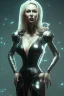 Placeholder: Brandi Love in black leather gown, evil, busty, cleavage, curvy, angry, happy, stern look. character design by cory loftis, fenghua zhong, ryohei hase, ismail inceoglu and ruan jia. unreal engine 5, artistic lighting, highly detailed, photorealistic, fantasy